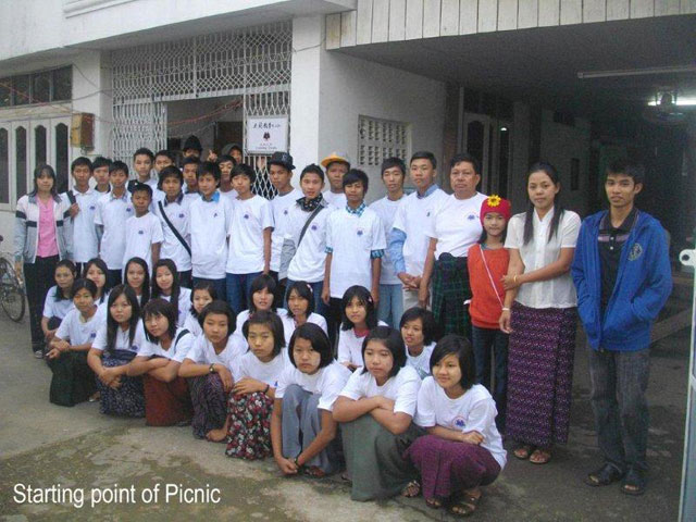 In front of the AHAN Myanmar Learning Center