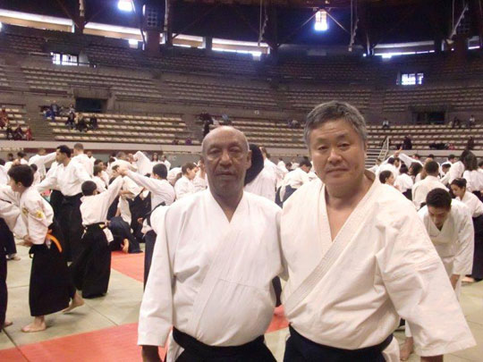 Morocco Aikido pioneer, Alaoui M’Barek Sensei and Homma Kancho.