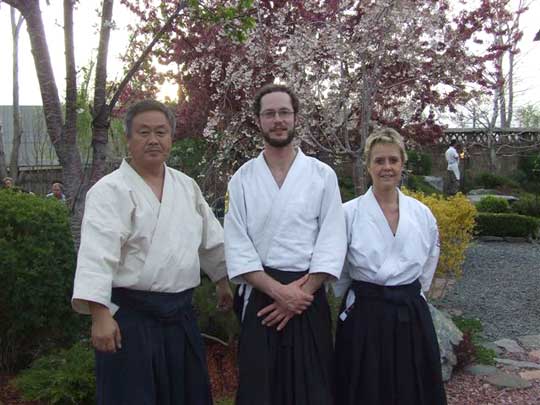 Jim Wolff, Homma Kancho, Emily Busch, Nippon Kan Vice President.