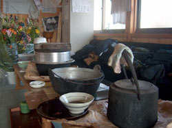 Best known at Iwama dojo; dojo cooking pots
