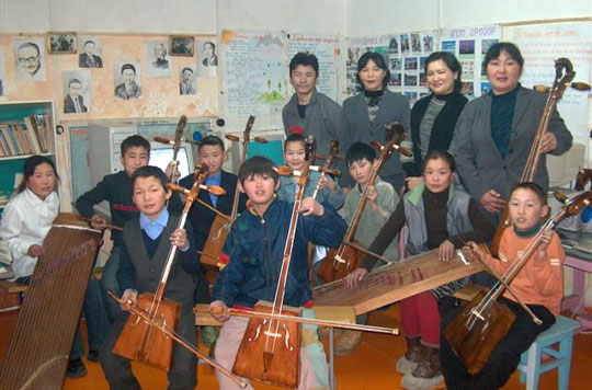 Children with Nippon Kan donated instruments. Can't wait for the first concert!