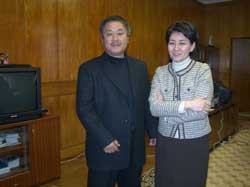 Homma Kancho with Dr. Sanjursen Oyun.