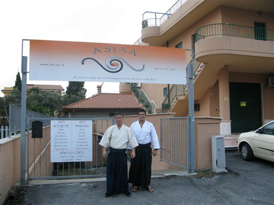 Onofri Sensei in front of the A.S.I.A.A Academy