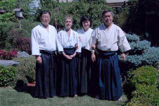 From left Yoon Sensei, Vice President Busch, Miae Sensei, Homma Kancho.